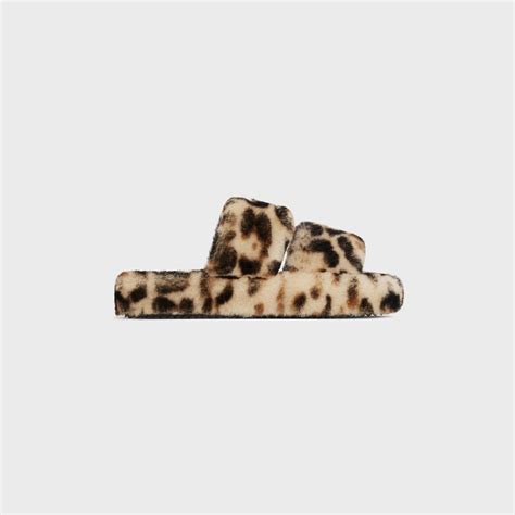 celine shearling sandals women